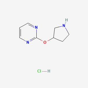 B2599206 2-(Pyrrolidin-3-yloxy)pyrimidine hydrochloride CAS No. 1420960-81-1