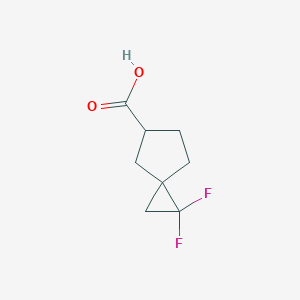 molecular formula C8H10F2O2 B2599257 2,2-Difluorospiro[2.4]heptane-6-carboxylic acid CAS No. 2248395-44-8