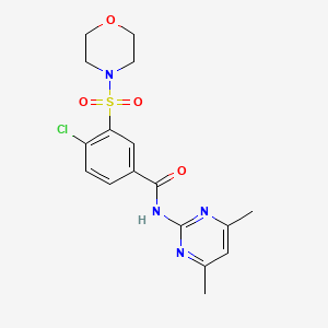 B2599304 4-chloro-N-(4,6-dimethylpyrimidin-2-yl)-3-(morpholin-4-ylsulfonyl)benzamide CAS No. 940999-49-5