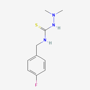 molecular formula C10H14FN3S B2599344 N-(4-fluorobenzyl)-2,2-dimethylhydrazine-1-carbothioamide CAS No. 280133-31-5