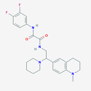 N-(3,4-difluorophenyl)-N'-[2-(1-methyl-1,2,3,4-tetrahydroquinolin-6-yl)-2-piperidin-1-ylethyl]ethanediamide