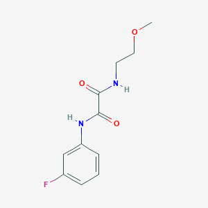 molecular formula C11H13FN2O3 B2599350 N1-(3-fluorophenyl)-N2-(2-methoxyethyl)oxalamide CAS No. 428848-54-8