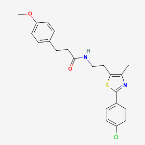 N-{2-[2-(4-chlorophenyl)-4-methyl-1,3-thiazol-5-yl]ethyl}-3-(4-methoxyphenyl)propanamide