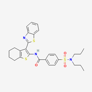 N-[3-(1,3-benzothiazol-2-yl)-4,5,6,7-tetrahydro-1-benzothiophen-2-yl]-4-(dipropylsulfamoyl)benzamide