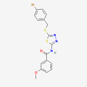 N-(5-((4-bromobenzyl)thio)-1,3,4-thiadiazol-2-yl)-3-methoxybenzamide