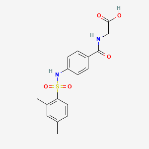 2-{[4-(2,4-Dimethylbenzenesulfonamido)phenyl]formamido}acetic acid