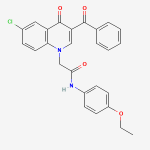2-(3-benzoyl-6-chloro-4-oxoquinolin-1(4H)-yl)-N-(4-ethoxyphenyl)acetamide