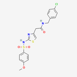 N-(4-chlorobenzyl)-2-(2-(4-methoxyphenylsulfonamido)thiazol-4-yl)acetamide