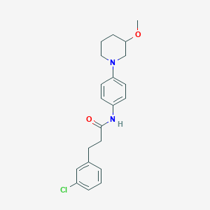 3-(3-Chlorophenyl)-N-[4-(3-methoxypiperidin-1-YL)phenyl]propanamide