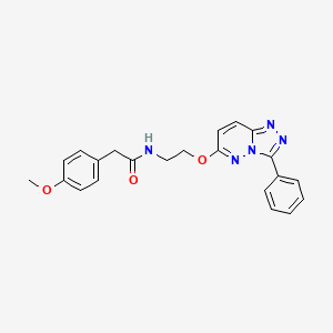 2-(4-methoxyphenyl)-N-(2-((3-phenyl-[1,2,4]triazolo[4,3-b]pyridazin-6-yl)oxy)ethyl)acetamide