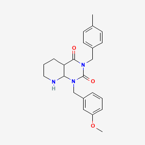 1-[(3-Methoxyphenyl)methyl]-3-[(4-methylphenyl)methyl]-4a,5,6,7,8,8a-hexahydropyrido[2,3-d]pyrimidine-2,4-dione