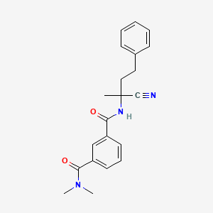 1-N-(2-Cyano-4-phenylbutan-2-yl)-3-N,3-N-dimethylbenzene-1,3-dicarboxamide