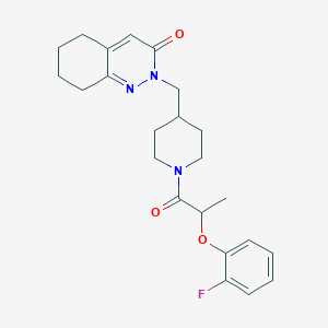 2-[[1-[2-(2-Fluorophenoxy)propanoyl]piperidin-4-yl]methyl]-5,6,7,8-tetrahydrocinnolin-3-one
