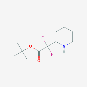 molecular formula C11H19F2NO2 B2599521 Tert-butyl 2,2-difluoro-2-piperidin-2-ylacetate CAS No. 2248388-26-1