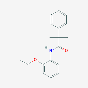 molecular formula C18H21NO2 B259954 N-(2-ethoxyphenyl)-2-methyl-2-phenylpropanamide 