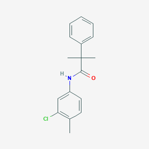 molecular formula C17H18ClNO B259955 N-(3-chloro-4-methylphenyl)-2-methyl-2-phenylpropanamide 