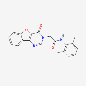 molecular formula C20H17N3O3 B2599595 N-(2,6-dimethylphenyl)-2-{6-oxo-8-oxa-3,5-diazatricyclo[7.4.0.0^{2,7}]trideca-1(9),2(7),3,10,12-pentaen-5-yl}acetamide CAS No. 850540-23-7