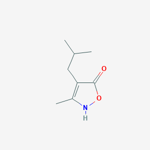 molecular formula C8H13NO2 B025996 4-Isobutyl-3-methylisoxazol-5(2H)-one CAS No. 107403-08-7