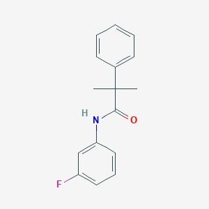 molecular formula C16H16FNO B259963 N-(3-fluorophenyl)-2-methyl-2-phenylpropanamide 