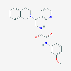 B2599701 N-[2-(3,4-dihydroisoquinolin-2(1H)-yl)-2-pyridin-3-ylethyl]-N'-(3-methoxyphenyl)ethanediamide CAS No. 903257-39-6