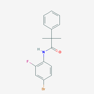 molecular formula C16H15BrFNO B259972 N-(4-bromo-2-fluorophenyl)-2-methyl-2-phenylpropanamide 