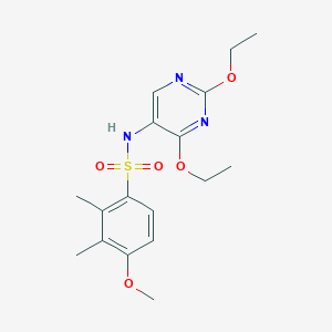 molecular formula C17H23N3O5S B2599743 N-(2,4-diethoxypyrimidin-5-yl)-4-methoxy-2,3-dimethylbenzenesulfonamide CAS No. 1797976-30-7