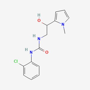 molecular formula C14H16ClN3O2 B2599752 1-(2-chlorophenyl)-3-(2-hydroxy-2-(1-methyl-1H-pyrrol-2-yl)ethyl)urea CAS No. 1396798-65-4