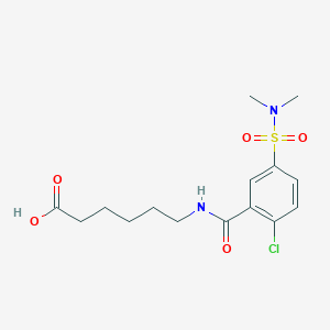 molecular formula C15H21ClN2O5S B2599754 6-{[2-Chloro-5-(dimethylsulfamoyl)phenyl]formamido}hexanoic acid CAS No. 923810-89-3