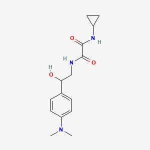 molecular formula C15H21N3O3 B2599767 N1-cyclopropyl-N2-(2-(4-(dimethylamino)phenyl)-2-hydroxyethyl)oxalamide CAS No. 1421483-36-4