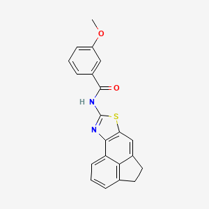 molecular formula C21H16N2O2S B2599785 N-(4,5-dihydroacenaphtho[5,4-d]thiazol-8-yl)-3-methoxybenzamide CAS No. 361172-77-2