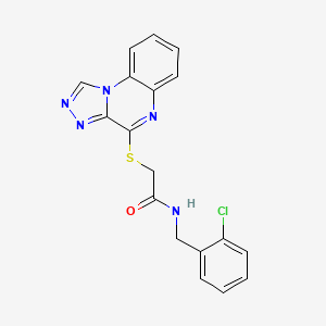 2-([1,2,4]triazolo[4,3-a]quinoxalin-4-ylthio)-N-(2-chlorobenzyl)acetamide