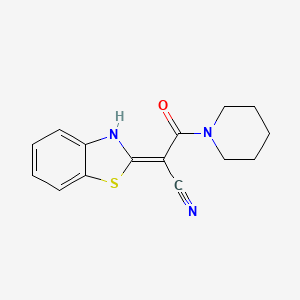 (E)-2-(benzo[d]thiazol-2(3H)-ylidene)-3-oxo-3-(piperidin-1-yl)propanenitrile