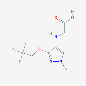 2-[[1-Methyl-3-(2,2,2-trifluoroethoxy)pyrazol-4-yl]amino]acetic acid