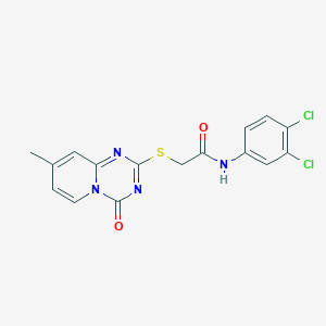 N-(3,4-dichlorophenyl)-2-(8-methyl-4-oxopyrido[1,2-a][1,3,5]triazin-2-yl)sulfanylacetamide