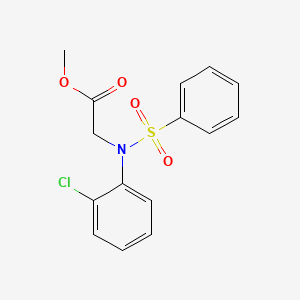 Methyl N-(2-chlorophenyl)-N-(phenylsulfonyl)glycinate
