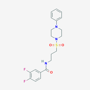 3,4-difluoro-N-(3-((4-phenylpiperazin-1-yl)sulfonyl)propyl)benzamide