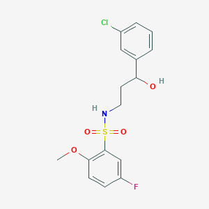 N-(3-(3-chlorophenyl)-3-hydroxypropyl)-5-fluoro-2-methoxybenzenesulfonamide