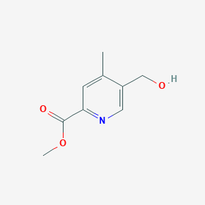 molecular formula C9H11NO3 B2599907 Methyl 5-(hydroxymethyl)-4-methylpyridine-2-carboxylate CAS No. 1263057-45-9