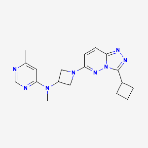 N-(1-{3-cyclobutyl-[1,2,4]triazolo[4,3-b]pyridazin-6-yl}azetidin-3-yl)-N,6-dimethylpyrimidin-4-amine