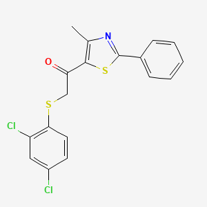 2-[(2,4-Dichlorophenyl)sulfanyl]-1-(4-methyl-2-phenyl-1,3-thiazol-5-yl)-1-ethanone