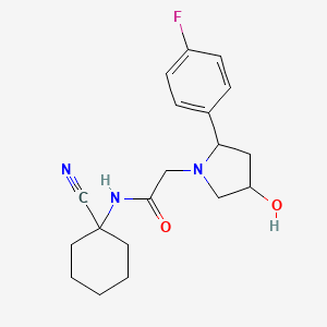 N-(1-Cyanocyclohexyl)-2-[2-(4-fluorophenyl)-4-hydroxypyrrolidin-1-yl]acetamide