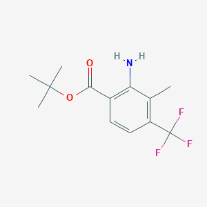 molecular formula C13H16F3NO2 B2599935 Tert-butyl 2-amino-3-methyl-4-(trifluoromethyl)benzoate CAS No. 2248392-67-6