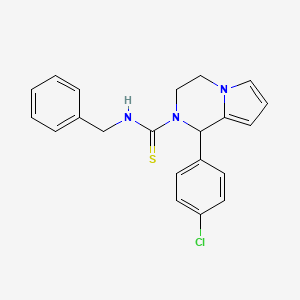 molecular formula C21H20ClN3S B2599954 N-benzyl-1-(4-chlorophenyl)-3,4-dihydropyrrolo[1,2-a]pyrazine-2(1H)-carbothioamide CAS No. 393823-76-2