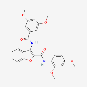 molecular formula C26H24N2O7 B2599989 3-(3,5-dimethoxybenzamido)-N-(2,4-dimethoxyphenyl)benzofuran-2-carboxamide CAS No. 862978-84-5