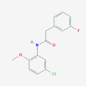 molecular formula C15H13ClFNO2 B260001 N-(5-chloro-2-methoxyphenyl)-2-(3-fluorophenyl)acetamide 