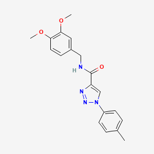 molecular formula C19H20N4O3 B2600014 N-(3,4-dimethoxybenzyl)-1-(4-methylphenyl)-1H-1,2,3-triazole-4-carboxamide CAS No. 1326823-14-6