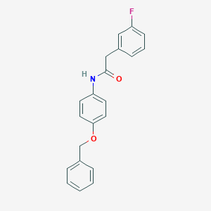 molecular formula C21H18FNO2 B260005 N-[4-(benzyloxy)phenyl]-2-(3-fluorophenyl)acetamide 