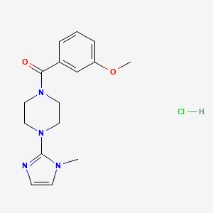 B2600064 (3-methoxyphenyl)(4-(1-methyl-1H-imidazol-2-yl)piperazin-1-yl)methanone hydrochloride CAS No. 1331143-57-7