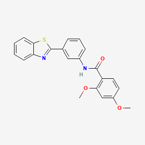 molecular formula C22H18N2O3S B2600101 N-[3-(1,3-benzothiazol-2-yl)phenyl]-2,4-dimethoxybenzamide CAS No. 312742-54-4