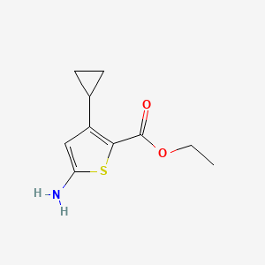 molecular formula C10H13NO2S B2600121 Ethyl 5-amino-3-cyclopropylthiophene-2-carboxylate CAS No. 2193065-68-6